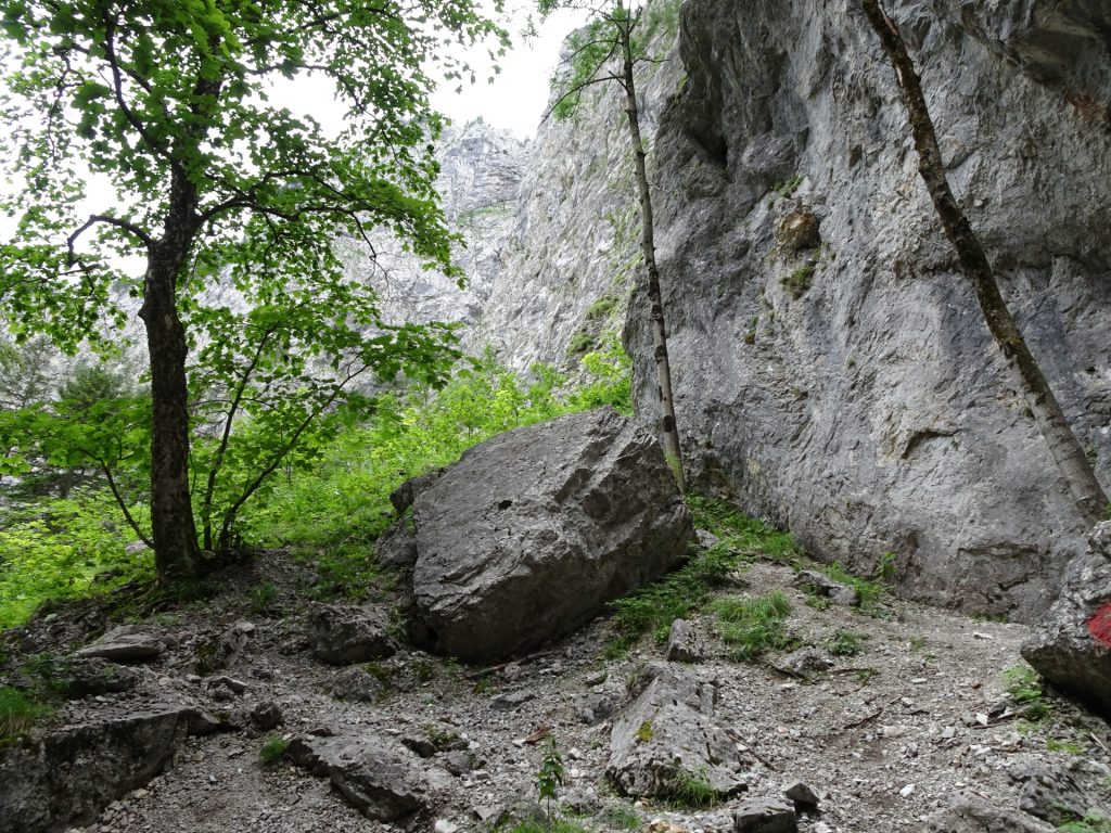 Short before the start of the via ferrata