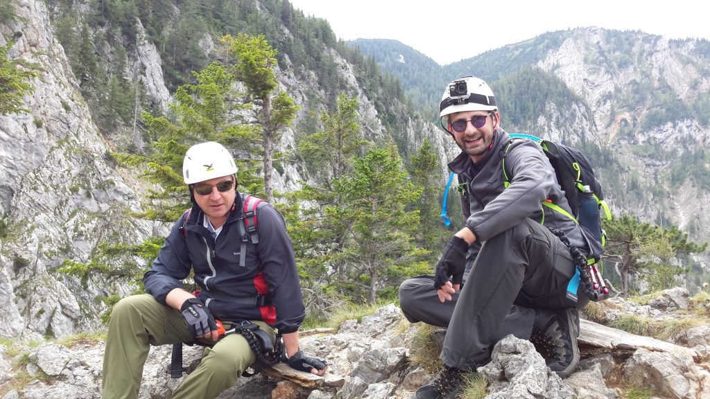 Hannes and Stefan taking a short break at the end of Teufelsbadstubensteig