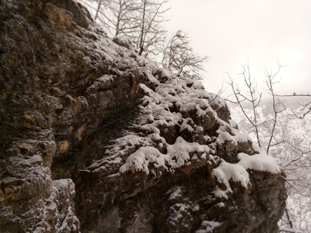 Entrance of Hoyossteig (icy and steep)