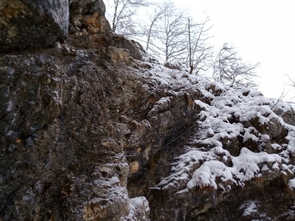 Entrance of Hoyossteig (icy and steep)