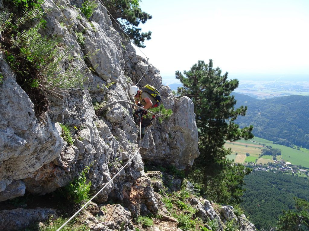 Steirerspur: Robert at the traverse