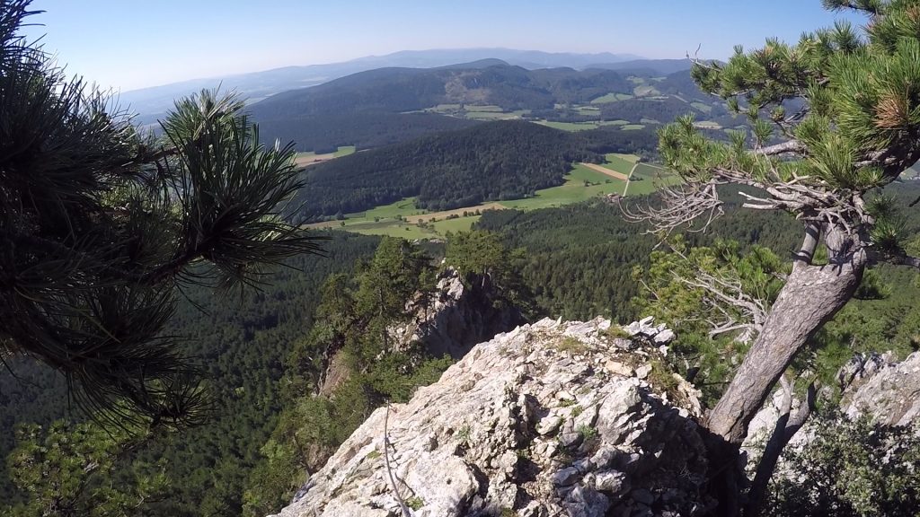 GV-Steig: looking back at the ridge after the hang glider and the wall