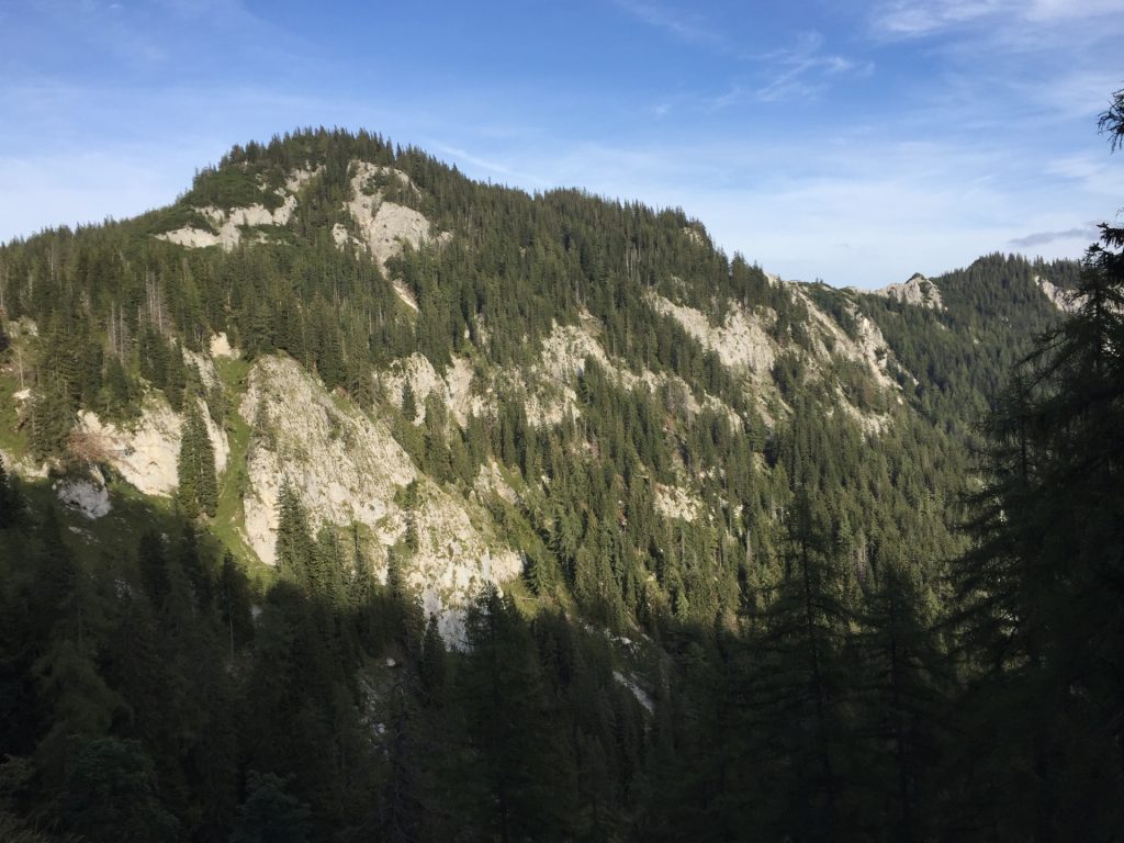 View from the trail downwards towards "Klammboden"