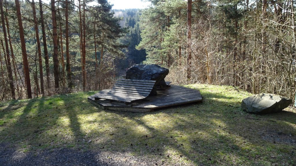 Rest area next to the trail