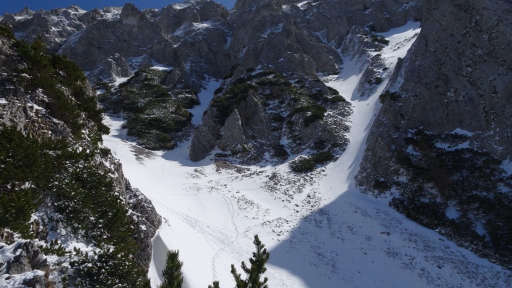 Start of the "Zahmes Gamseck" via ferrata