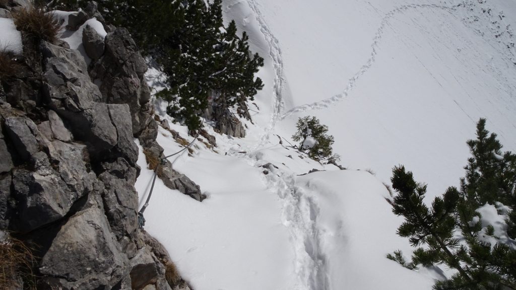 The start of the "Zahmes Gamseck" via ferrata