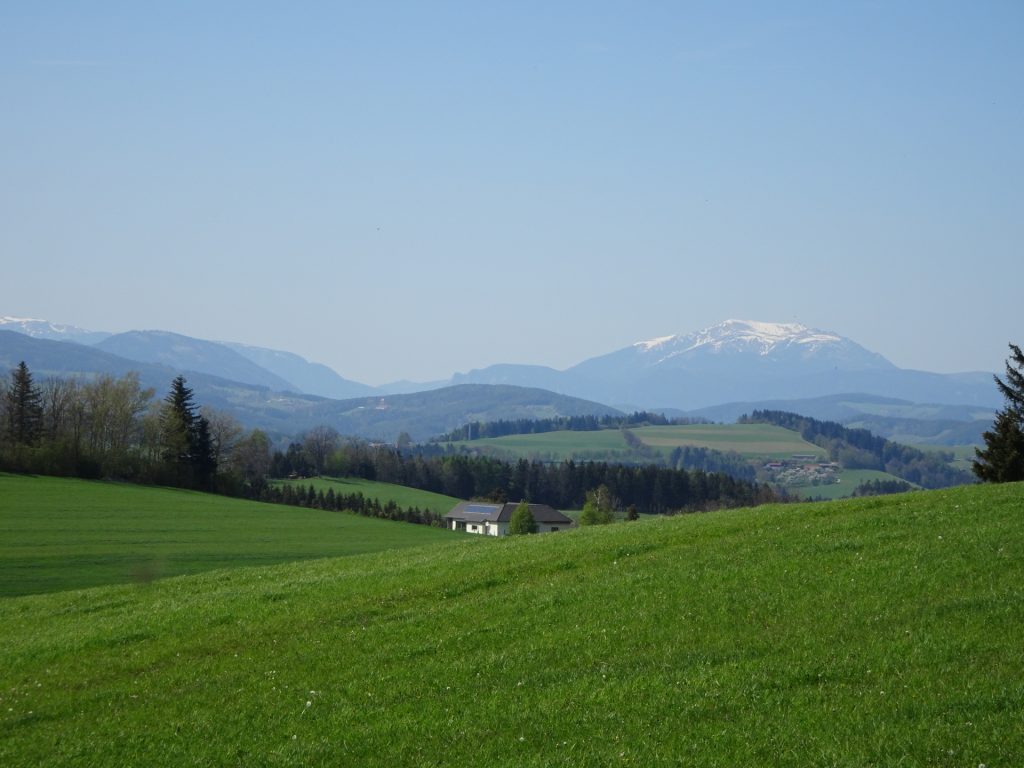 Impressive view towards "Schneeberg" and "Rax"