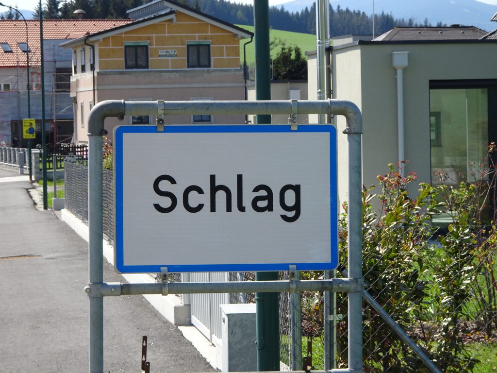 Arriving at "Schlag"