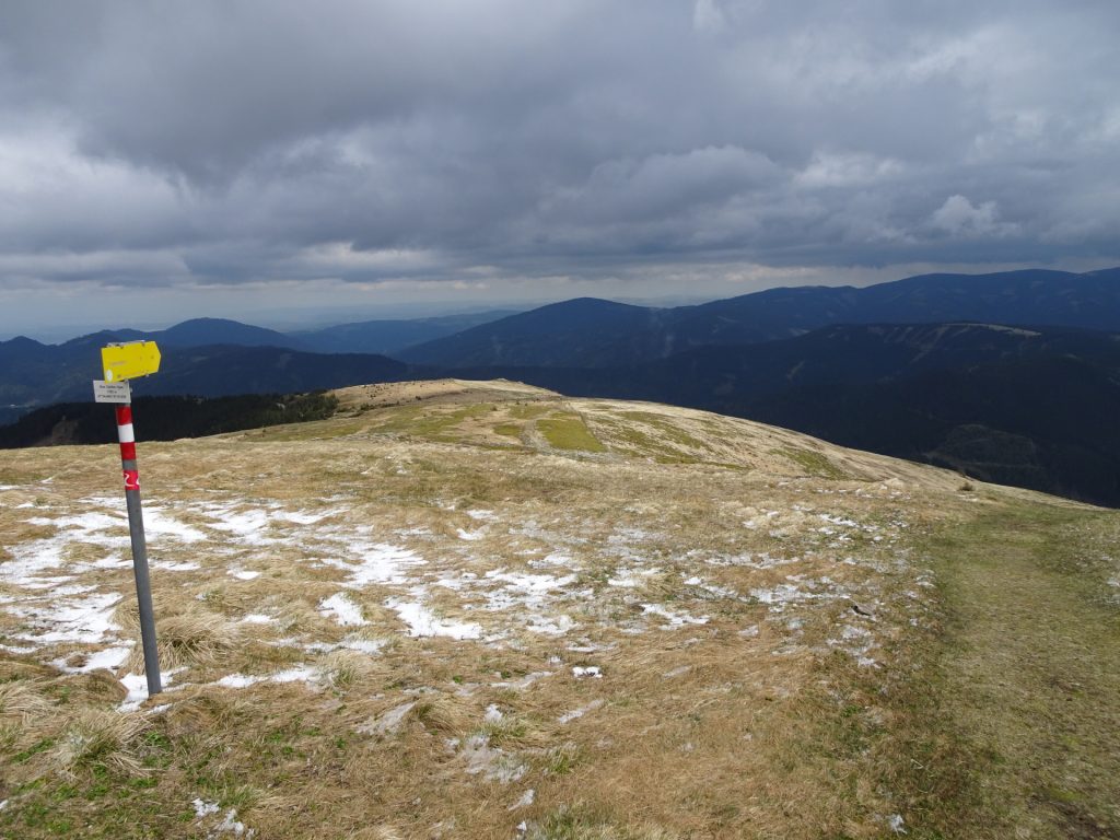 View back on the ascent trail