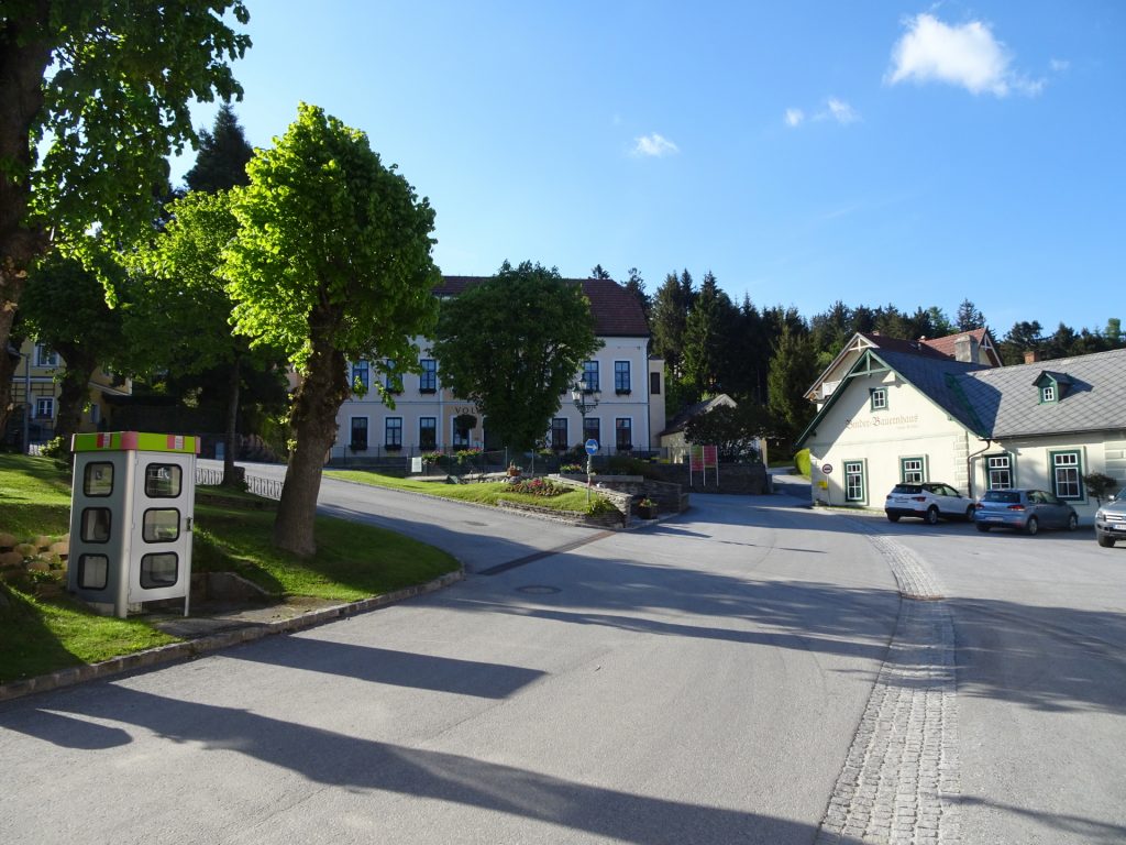 At the central square of Mönichkirchen