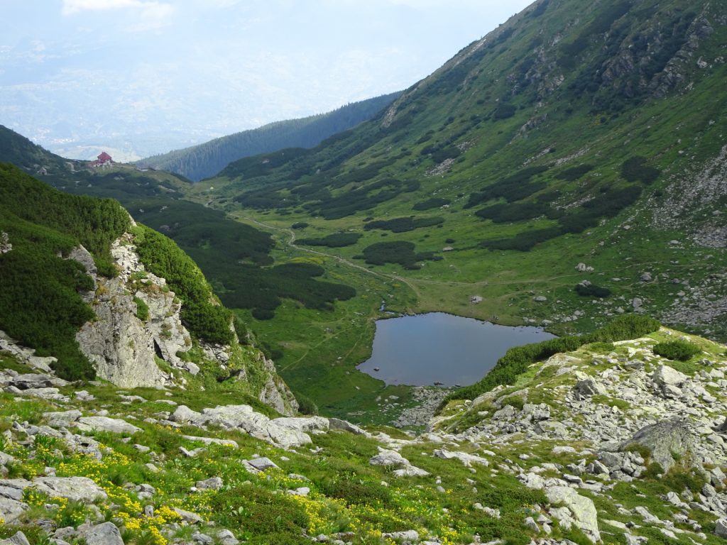 Amazing mountain pasture seen from the trail